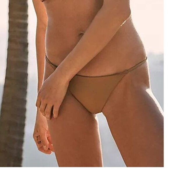 NWT TOAST SWIM String Bikini Bottom Sz XL Bronze - Picture 1 of 10